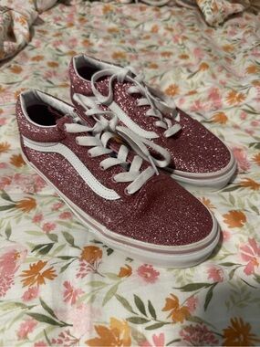 Vans Glitter Low-Top Sneakers in Sparkling Rose